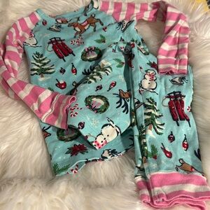 Hatley Bright and Happy Holiday Toddler Pajamas Size 4